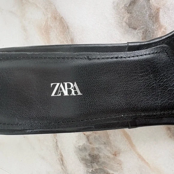 ZARA Black Minimal Ankle Strap Heels | Square Toe Kitten Heel Sandals | Size 40🖤 - Picture 11 of 15